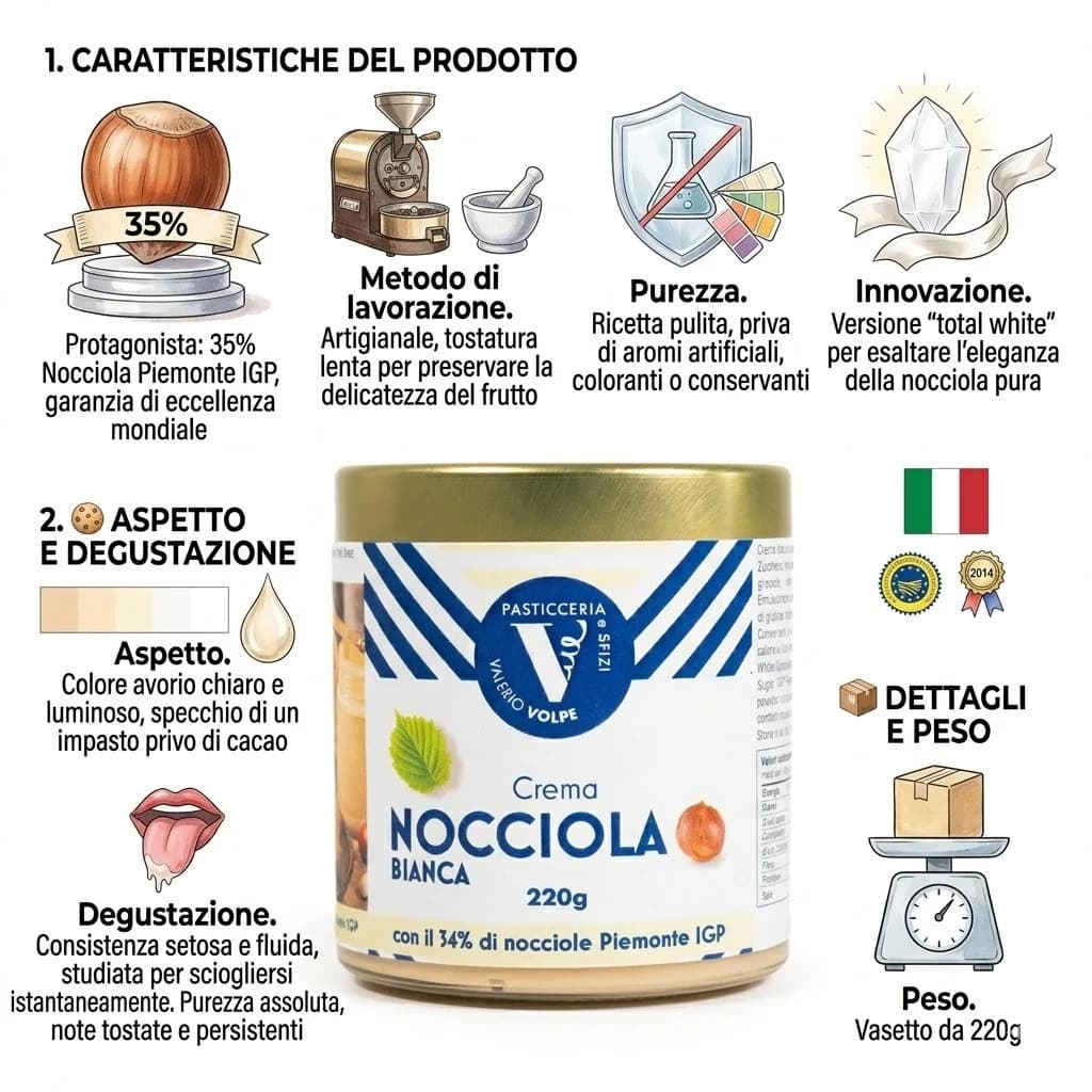 Crema Nocciola Bianca 220g 3