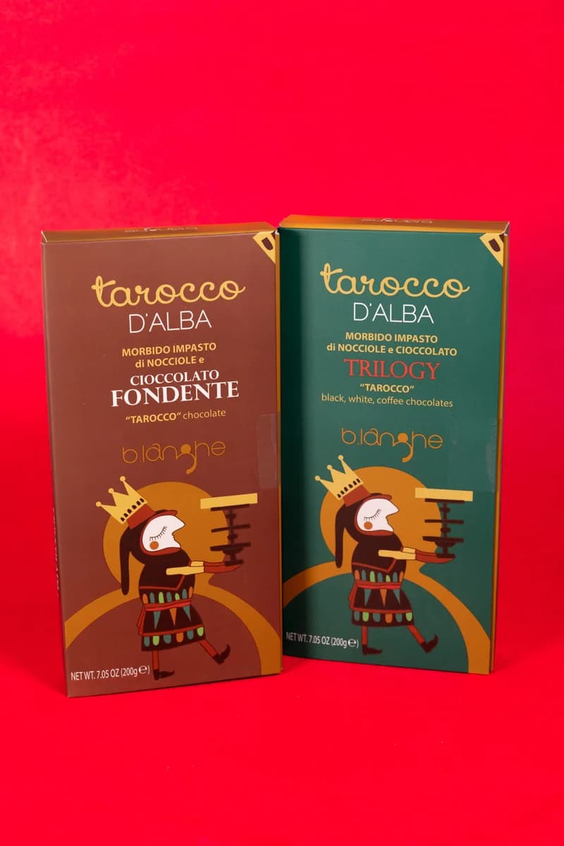 "Tarocco" di nocciole e cioccolato fondente - barretta 200g 5