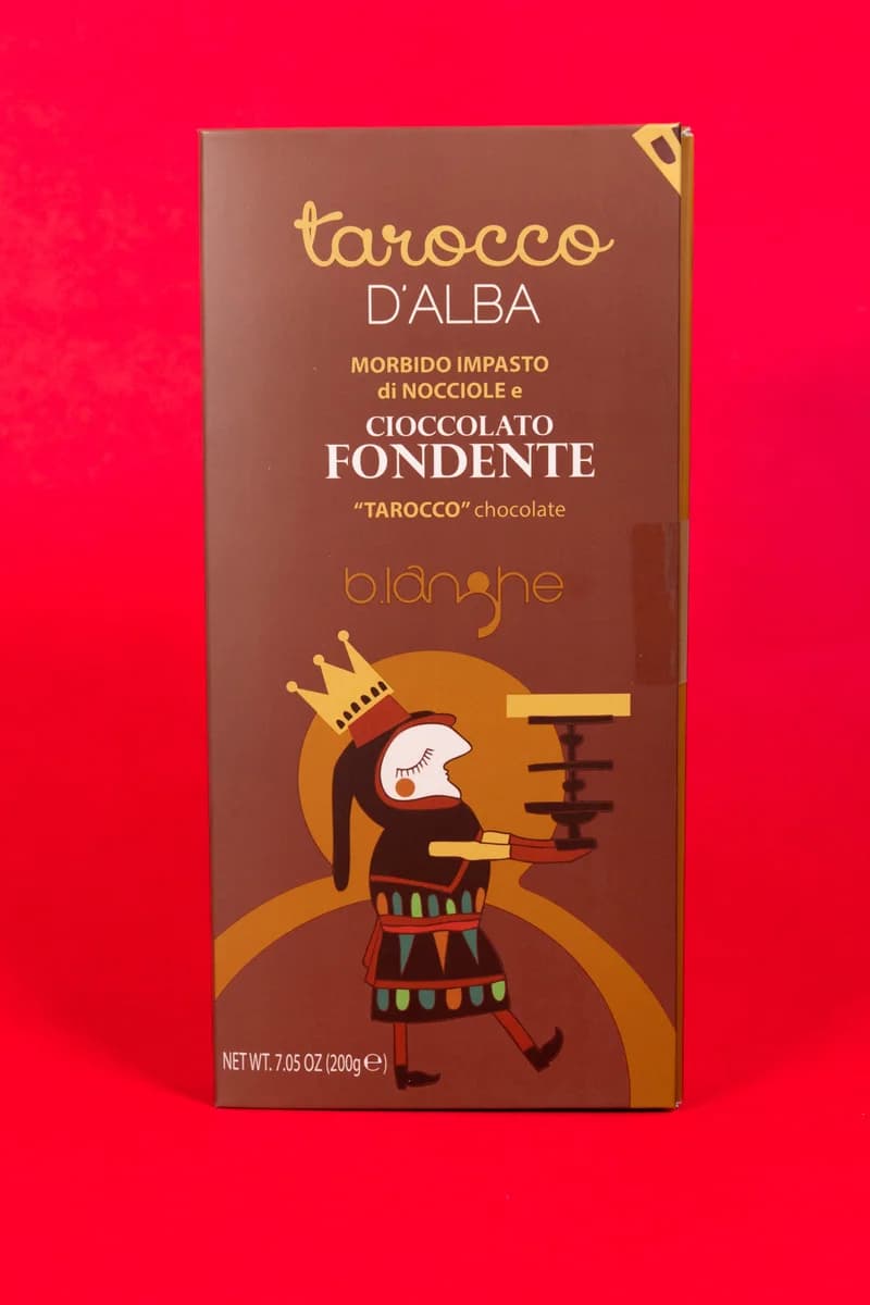 "Tarocco" di nocciole e cioccolato fondente - barretta 200g 3