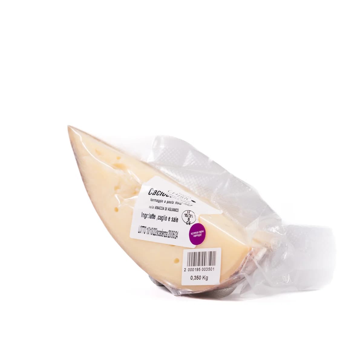 Caciocavallo affinato in vinaccia di uva Aglianico 1/4 - Tenuta Chirico 2
