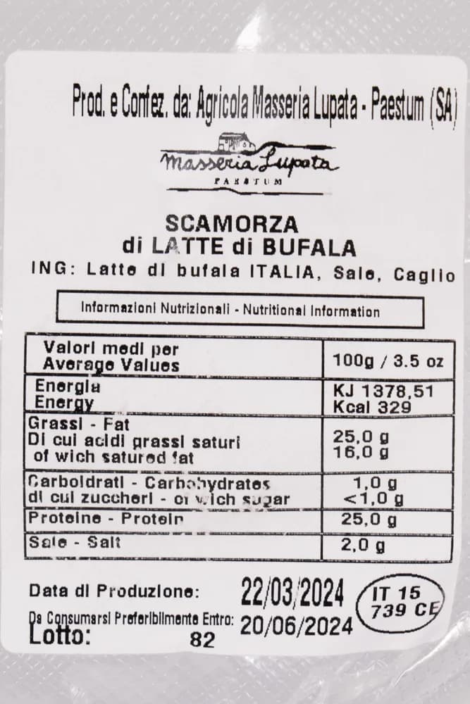 Scamorza di bufala con latte del cilento 250g 2
