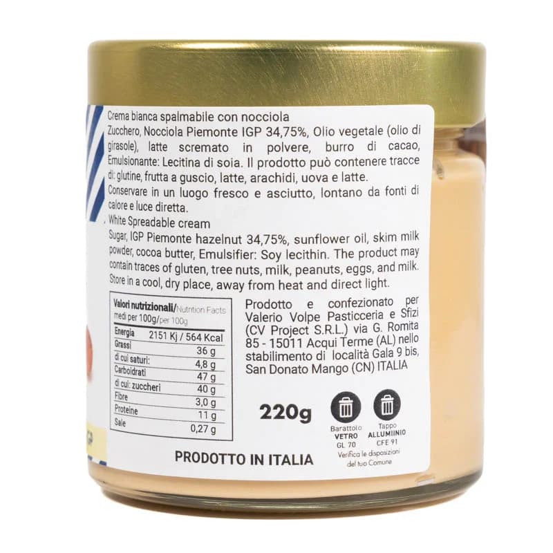Crema Nocciola Bianca 220g 4