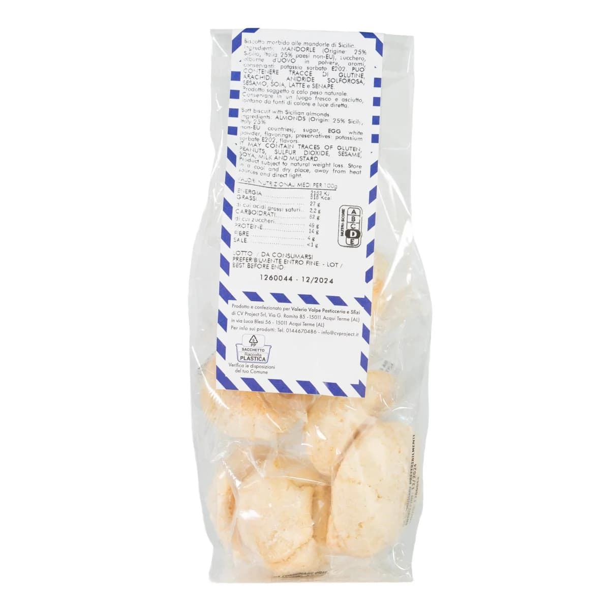 Amaretti d'Acqui 160g - Prodotto alla mandorla di Pasticceria Artigianale