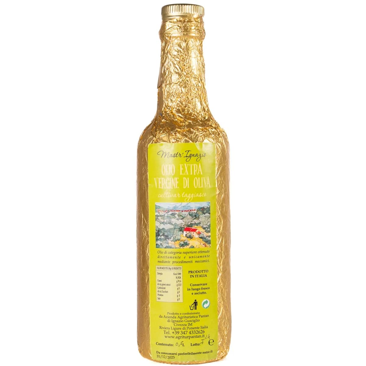 Olio extra vergine di Olive Taggiasche 500ml 100% ligure