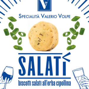 Salatì Erba Cipollina Vaschetta 180g. Biscotti SalatiSpecialità Valerio Volpe