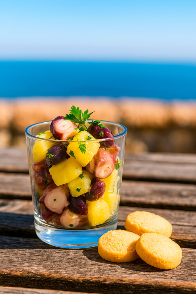 Salati all'Olio extravergine con Insalata Tiepida di Polpo Patate e Olive