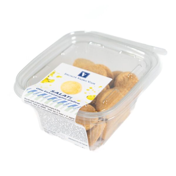 Salatì all'Olio Extravergine di Oliva Vaschetta 180g. Biscotti SalatiSpecialità Valerio Volpe